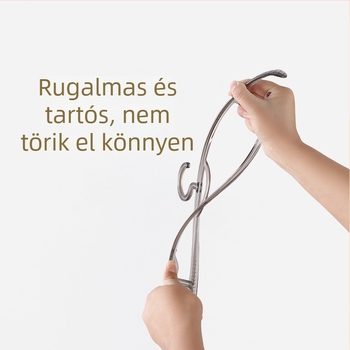 Átlátszó ruhakasztó széles vállú, varrats nélküli dizájn, vastagabb kivitel, csúszásmentes, háztartási használatra