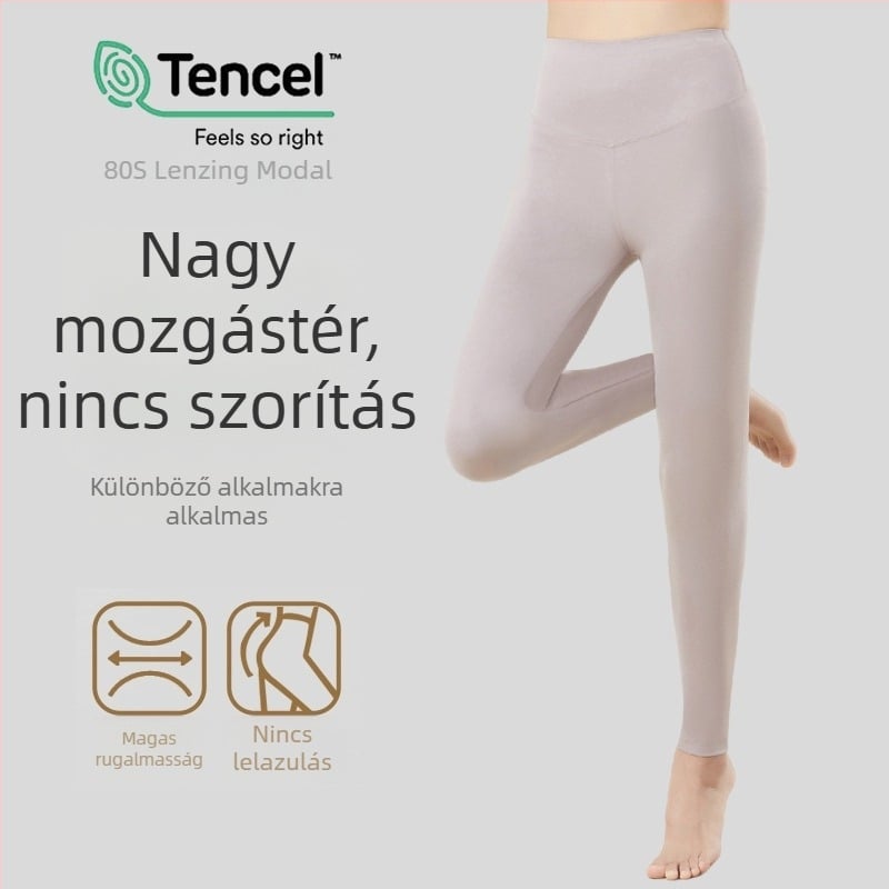 Modal anyagú női leggings, magas derekú, karcsúsított, rugalmas, őszi–téli