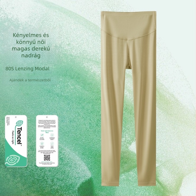 Modal anyagú női leggings, magas derekú, karcsúsított, rugalmas, őszi–téli