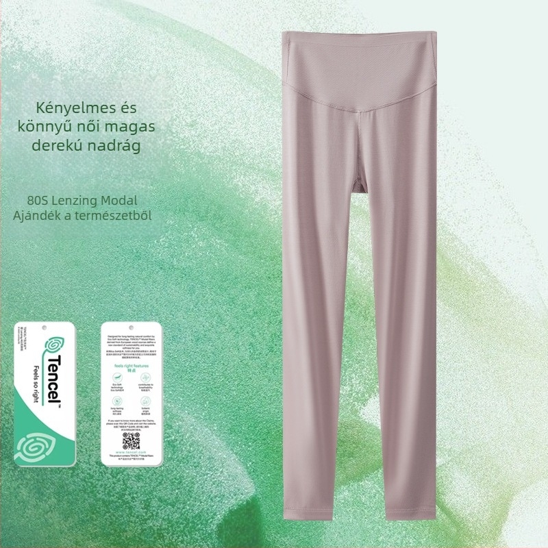 Modal anyagú női leggings, magas derekú, karcsúsított, rugalmas, őszi–téli