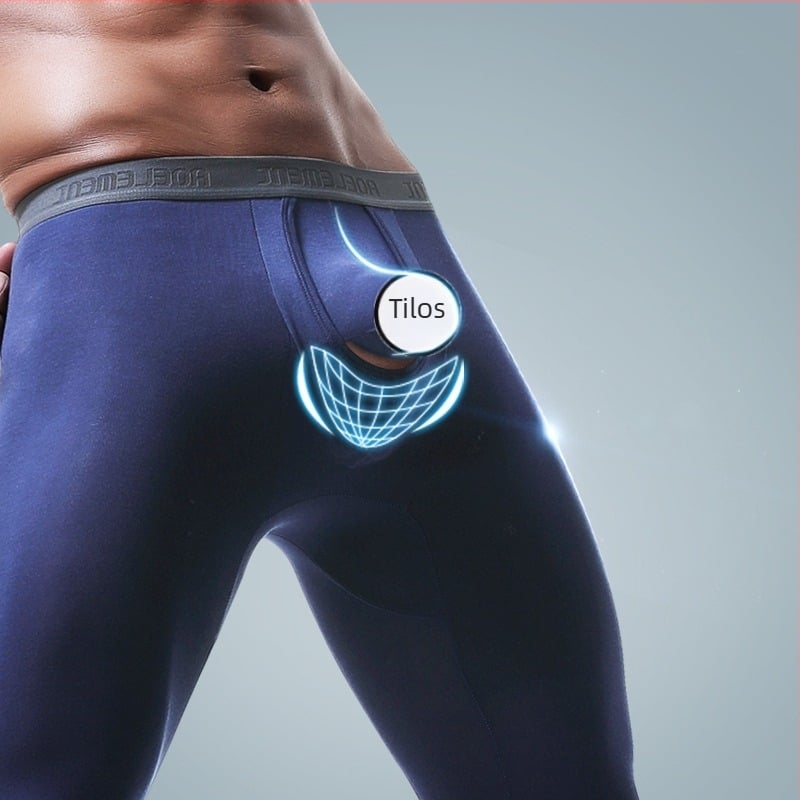 Férfi ősz-téli meleg nadrág, vékony termo leggings, karcsú fazon, egy darabból készült