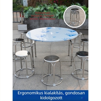 304 vastag rozsdamentes acél szék gyárban/üzemben, egyszerű modern stílus, magastól és alacsony, négyzetes és kerek ülőke, otthoni használatra
