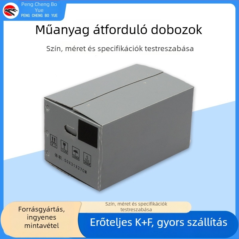 Antisztatikus keretes tároló doboz raktározáshoz, Velcro zárás, PP üreges lemez turnover box
