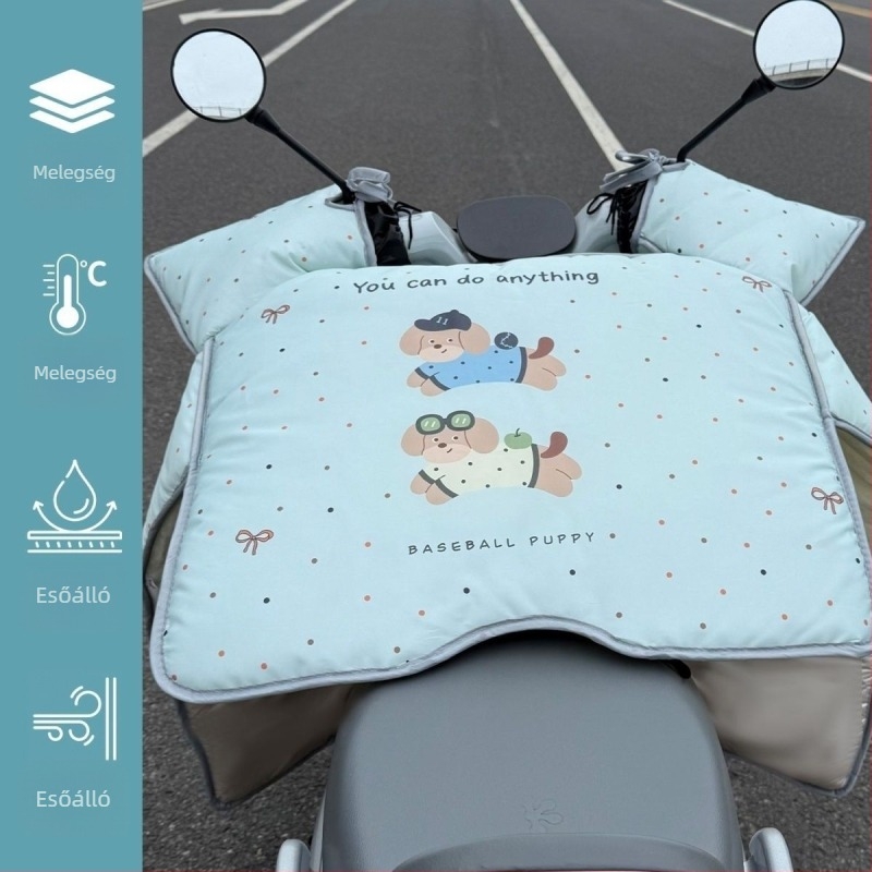 Téli fleece-betétes szélvédő takaró elektromos robogókhoz és motorkerékpárokhoz