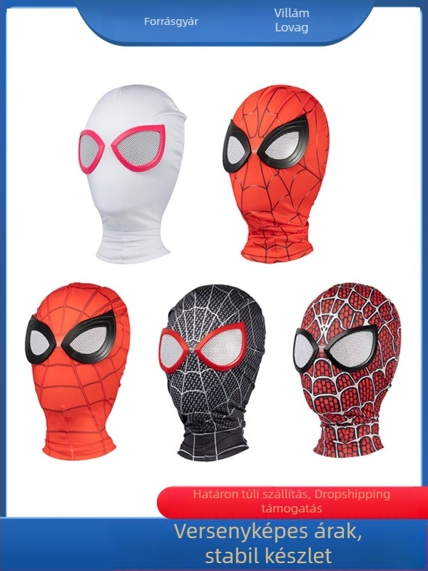 Spider-Man gyerekeknek szóló maszk lencsékkel, Halloween party kellék, uniszex, stílusos és menő