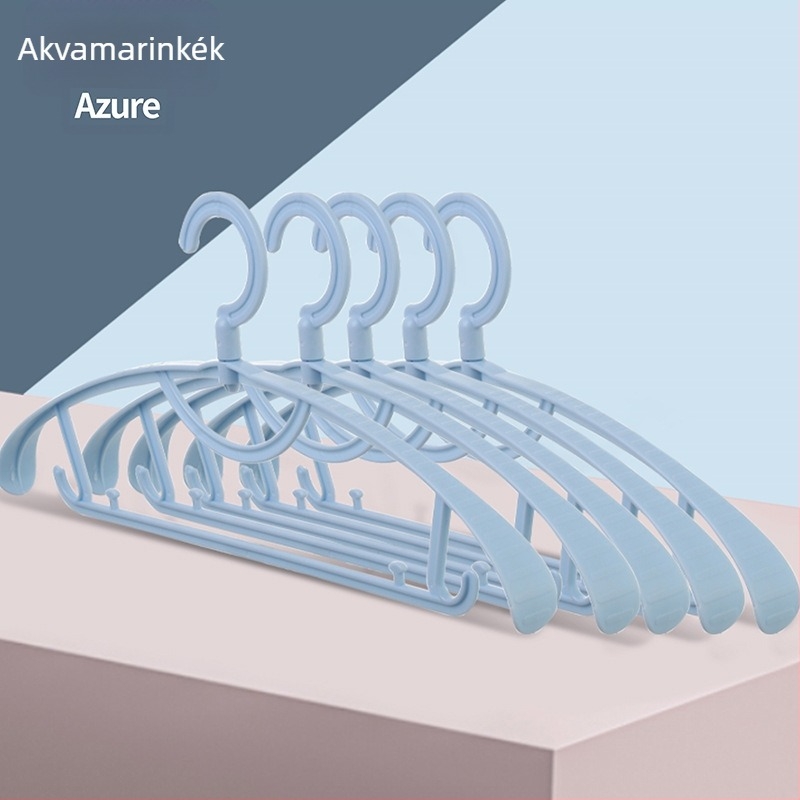 Sűrített, varrat nélküli műanyag ruhaszárító fogas, váll- és saroktámasz — multifunkcionális ruhafogas