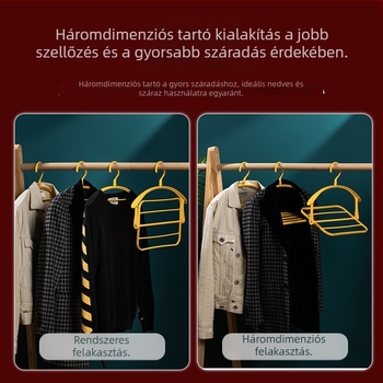 Multifunkcionális ruhák és cipők forgó ruhatartója a gyors száradáshoz, szélesebb és megerősített válltámogatással, visszafordítható ruhatartó.