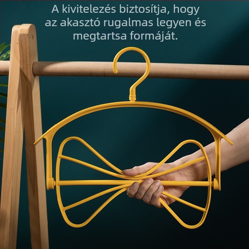 Multifunkcionális ruhák és cipők forgó ruhatartója a gyors száradáshoz, szélesebb és megerősített válltámogatással, visszafordítható ruhatartó.