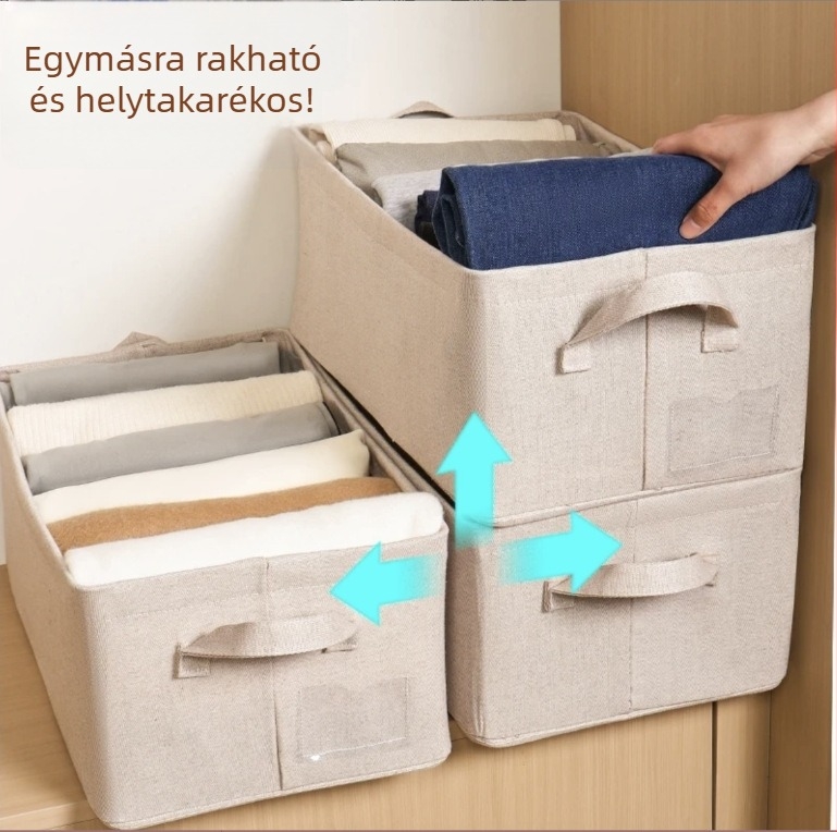 Loulan 26 literes ruhatár rendező 3,8 mm-es acélváz, megvastagolt PP-panel, összecsukható és mosható ruhatároló doboz
