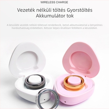 Okos egészség gyűrű Bluetooth-kapcsolattal, vezeték nélküli töltés, pulzus- és vér oxigén szintjének mérése, hangulat- és alváskövetés, HR214