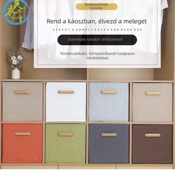 Textil ruhatartó doboz, illatmentes, mosható, összecsukható, gardrób rendező, mérete állítható