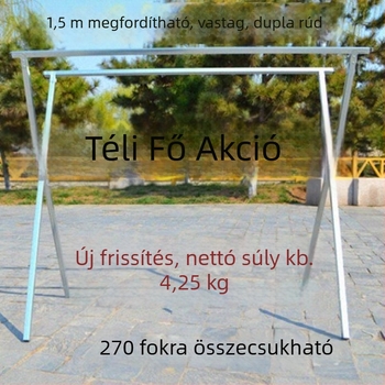 Összecsukható ruhakiállító állvány utcai árusok számára