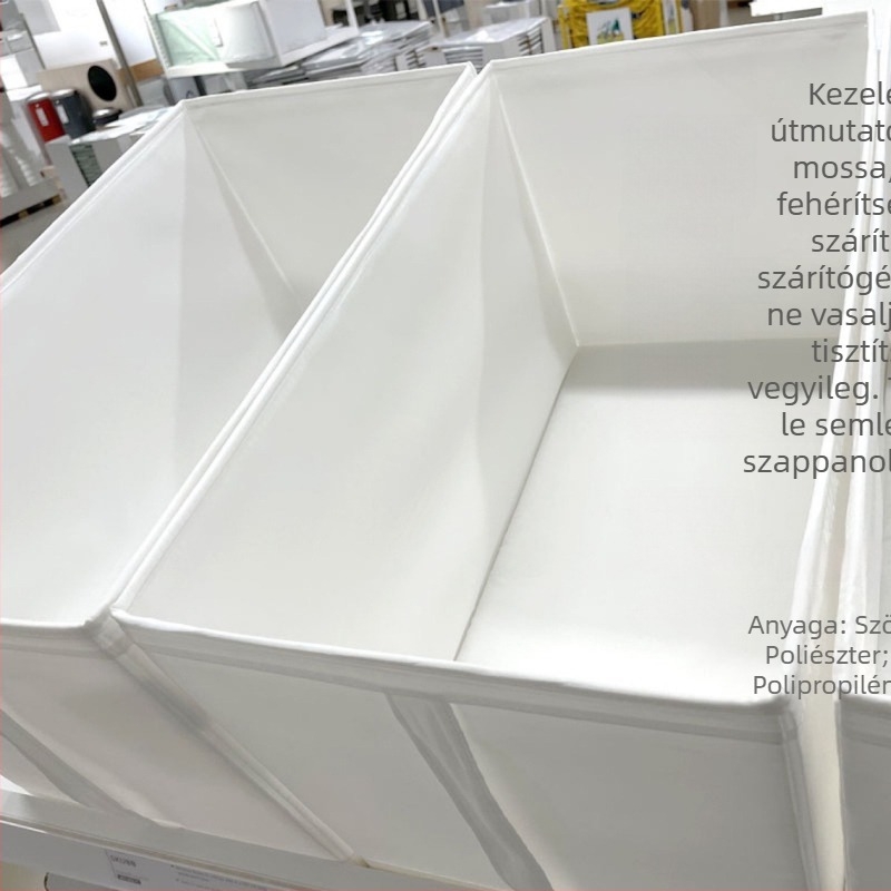Öko-barát tároló doboz gardróbba, Oxford szövetből, összecsukható, 50–60 liter kapacitás, fedél nélkül