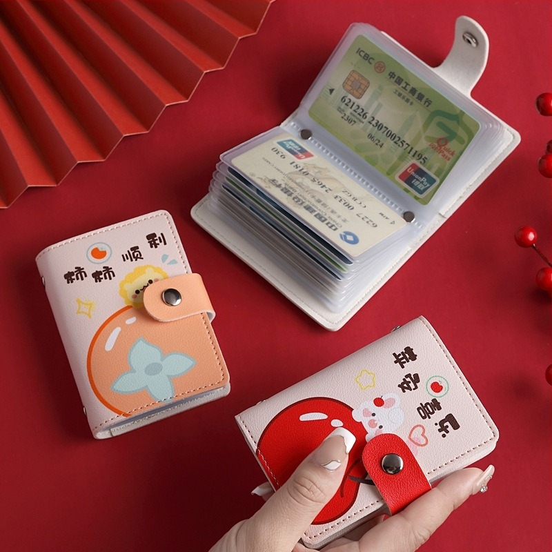 Kártyatartó gyümölcsös rajzokkal — ultra vékony, sok kártyahely, RFID védelem, elegáns és kompakt kivitel