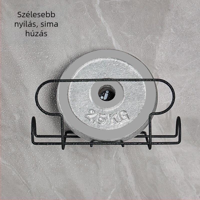 Fali toalettpapír-doboz ventuzás rögzítéssel, fúrás nélkül; tárolópolc és nyitott nedves törlőkendő-doboz a konyhához