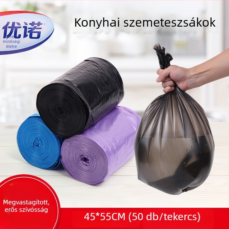 Uno Színes vastagított műanyag szemeteszsákok 45 × 55 cm, 30 darabos csomag, háztartási használatra