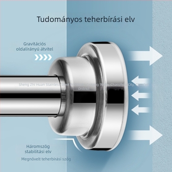Testreszabható rozsdamentes acél teleszkópos zuhanyfüggönyrú — többfunkciós, fúrás nélküli telepítés, fürdőszoba, ajtó, ruhaszárítás és hálószoba