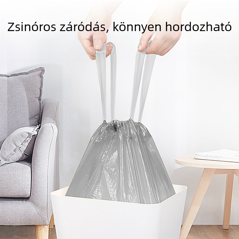 Sodolike kötözős szemeteszsákok, 80 db, háztartási, extra nagy, konyha vagy kollégium számára, egyszer használatos műanyag zacskók