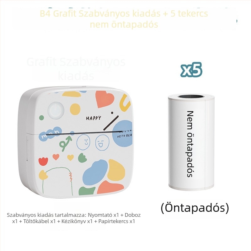 USB mini címkenyomtató – tinta nélküli hőnyomtatás logókhoz és vonalkódokhoz