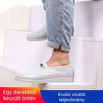 Új stílusú esőcipő, unisex felnőtteknek, PVC-ből, alacsony szárú, vízálló, csúszásmentes, kültéri viselet