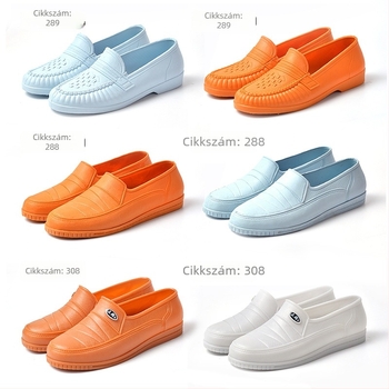 Új stílusú esőcipő, unisex felnőtteknek, PVC-ből, alacsony szárú, vízálló, csúszásmentes, kültéri viselet