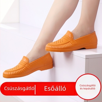 Új stílusú esőcipő, unisex felnőtteknek, PVC-ből, alacsony szárú, vízálló, csúszásmentes, kültéri viselet