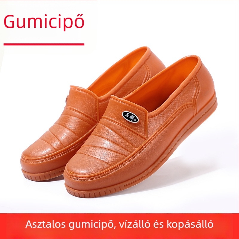 Új stílusú esőcipő, unisex felnőtteknek, PVC-ből, alacsony szárú, vízálló, csúszásmentes, kültéri viselet