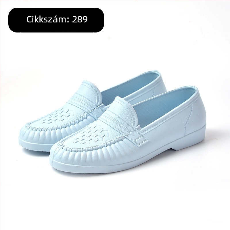 Új stílusú esőcipő, unisex felnőtteknek, PVC-ből, alacsony szárú, vízálló, csúszásmentes, kültéri viselet