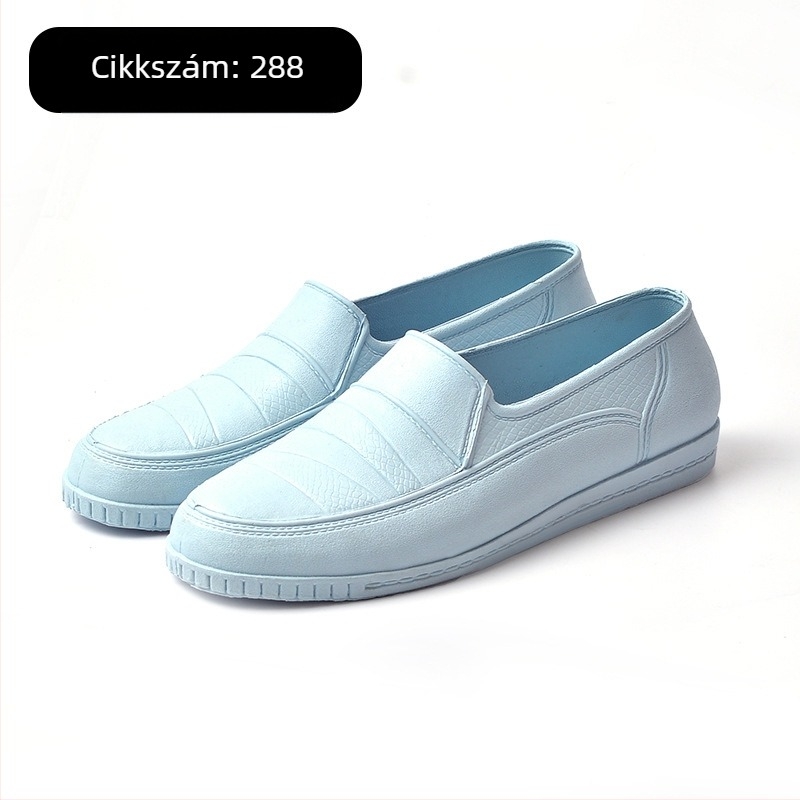 Új stílusú esőcipő, unisex felnőtteknek, PVC-ből, alacsony szárú, vízálló, csúszásmentes, kültéri viselet