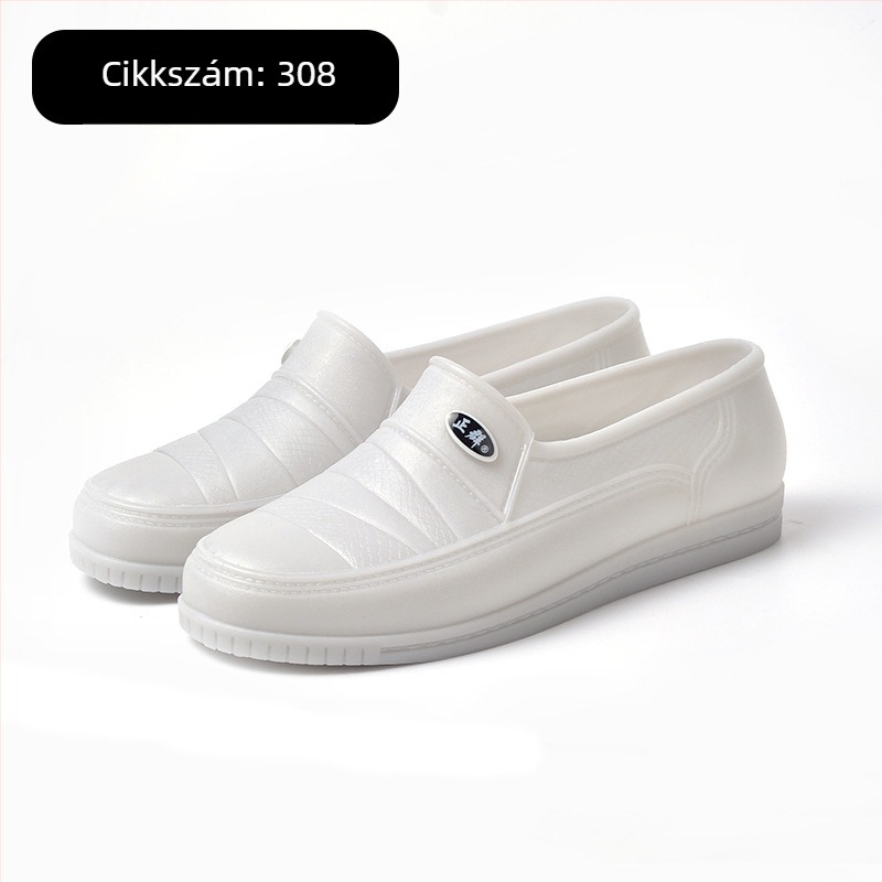Új stílusú esőcipő, unisex felnőtteknek, PVC-ből, alacsony szárú, vízálló, csúszásmentes, kültéri viselet