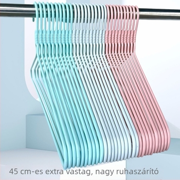 Nagy méretű csavart virágmintás műanyag bevonatú ruhafogas, 45 cm, 10 darabos készlet, 500 darab kartonban