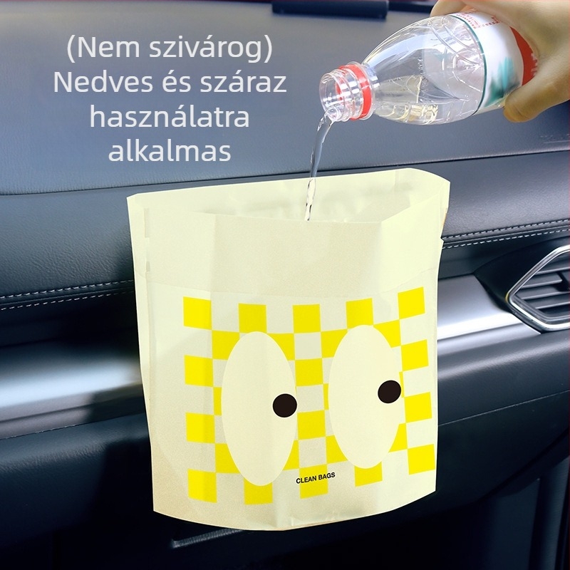 Önálló állású autós szemeteszsák ragasztóval, vastagított, nagy méretű konyhai szemeteszsák