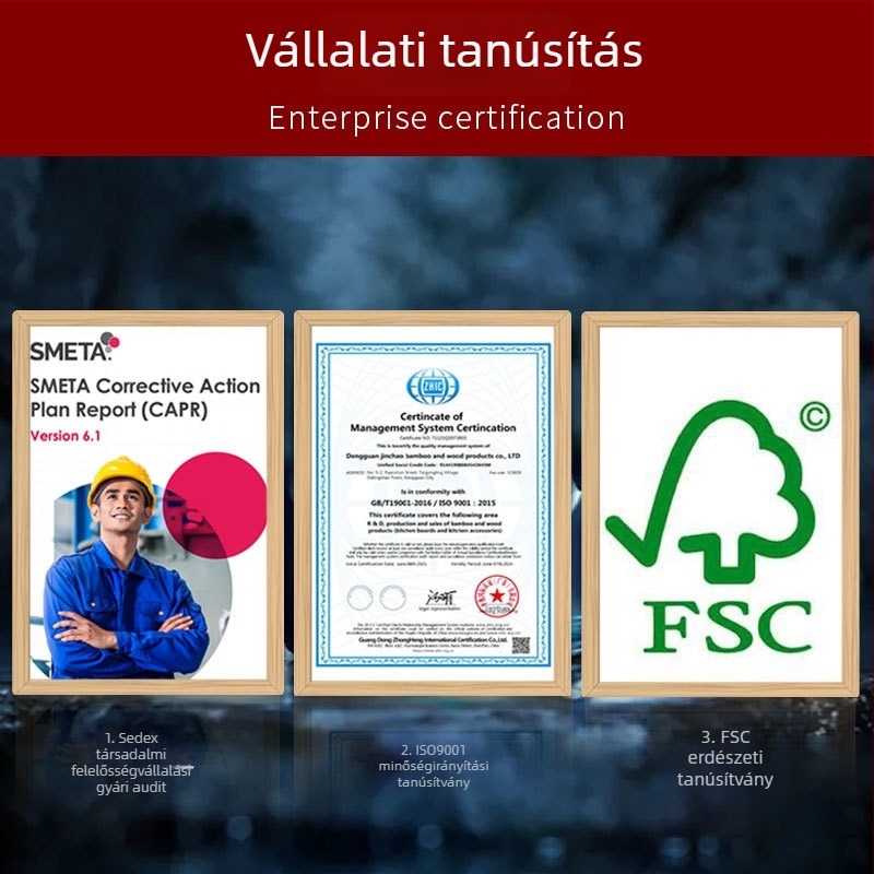 Testreszabható tömörfa zsebkendő-tartó asztali tároló