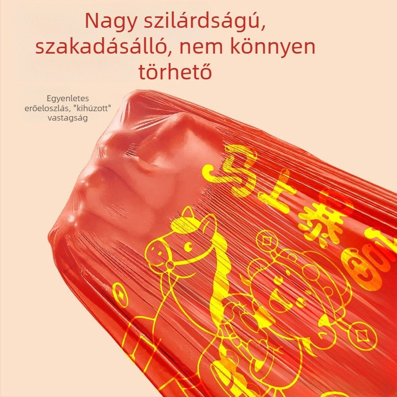 Húzózsinóros, vastagított szemeteszsákok háztartási használatra, konyha és kollégium számára