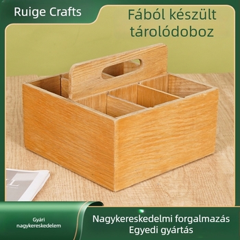 Szilárd fából készült papírzsebkendő-doboz bambusz díszítéssel, nappalira, multifunkcionális tároló.