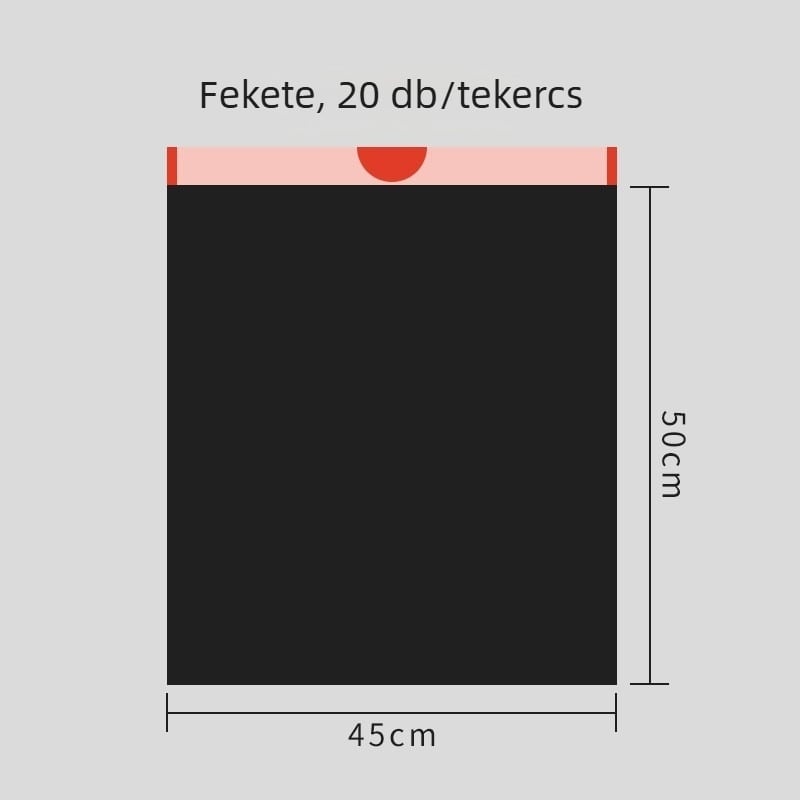 Nagy húzózsinóros lebomló szemeteszsák – egy tekercs, otthonra, irodába és iskolába.