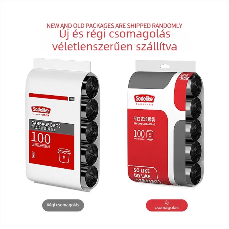 Sodolike Szemeteszsákok irodai és otthoni használatra, sík szájú, perforált, fürdőszobai használatra, vastagított műanyag