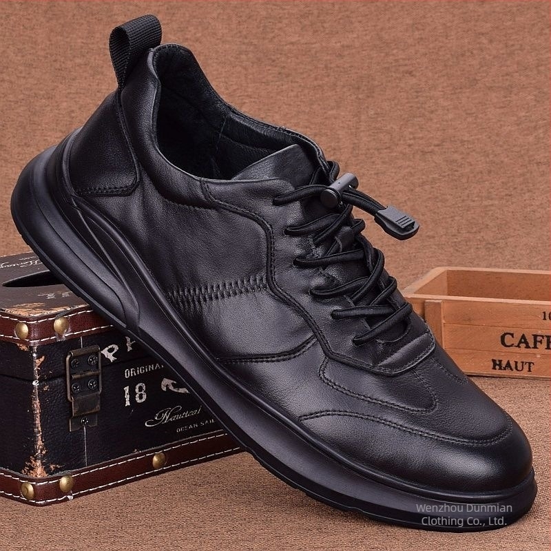 Férfi teljes marhabőr brogues cipők, brit stílus, téli viselet, gumírozott talp, gyapjú bélés