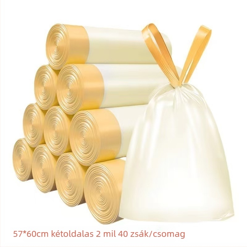 Megerősített húzózsinóros tárolótáska, nagy méretű, 55×60 cm, otthoni és üzleti használatra
