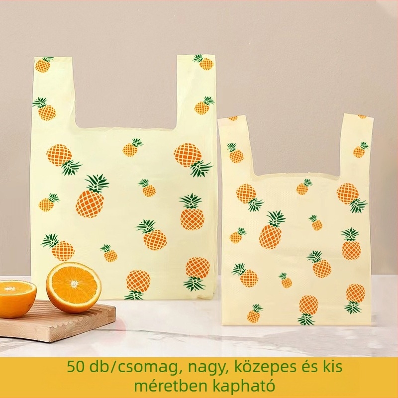 Háztartási szemeteszsákok kézben tartható fogantyúval, nagy méret, szakadásálló, mellény-stílusú, extrán vastag és nehezen szakadhatnak