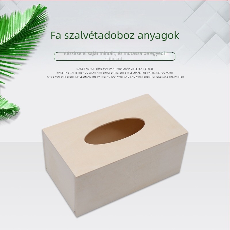 Fa zsebkendő doboz, testre szabható asztali kialakítás a nappaliba, DIY