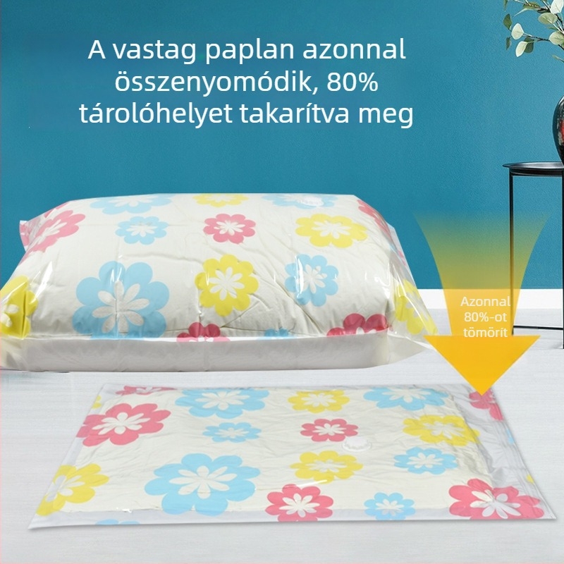 Nagy méretű vákuum-tömörítő tároló tasak, paplanok és ruhák tárolására, otthoni használatra