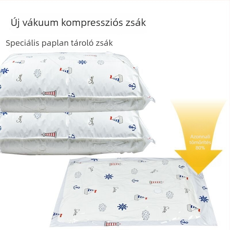 Nagy méretű vákuum-tömörítő tároló tasak, paplanok és ruhák tárolására, otthoni használatra
