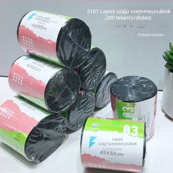 Jianxiang Nagy lapos nyílású szemeteszsákok 6017, vest-stílusú, háztartási használatra, színes és fekete PE zacskók