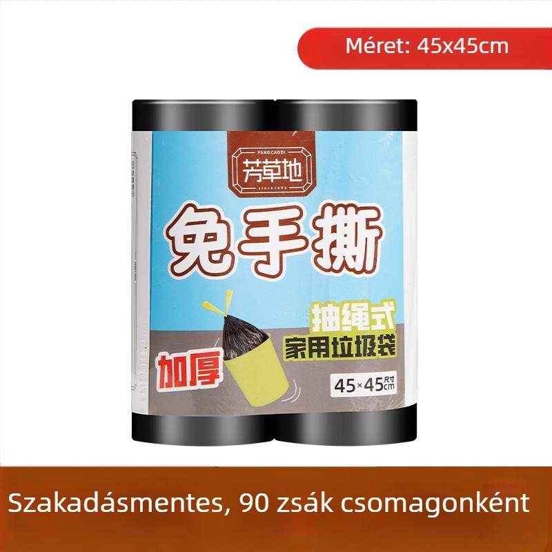 Pasture húzózsinóros szemeteszsákok, szakadásállóak, vastagítottak, háztartási műanyag zsákok, nagy méretű, egyszer használatos