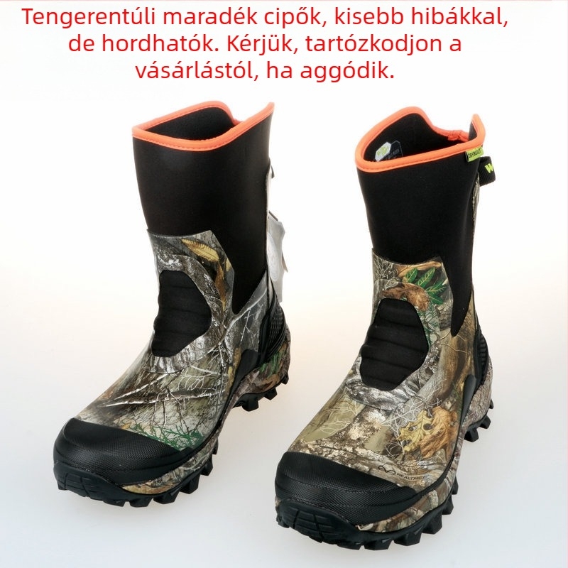 Téli hócipő csúszásmentes, sík talppal, plüss bélésű meleg hideg esős napokra és síüdülőkre