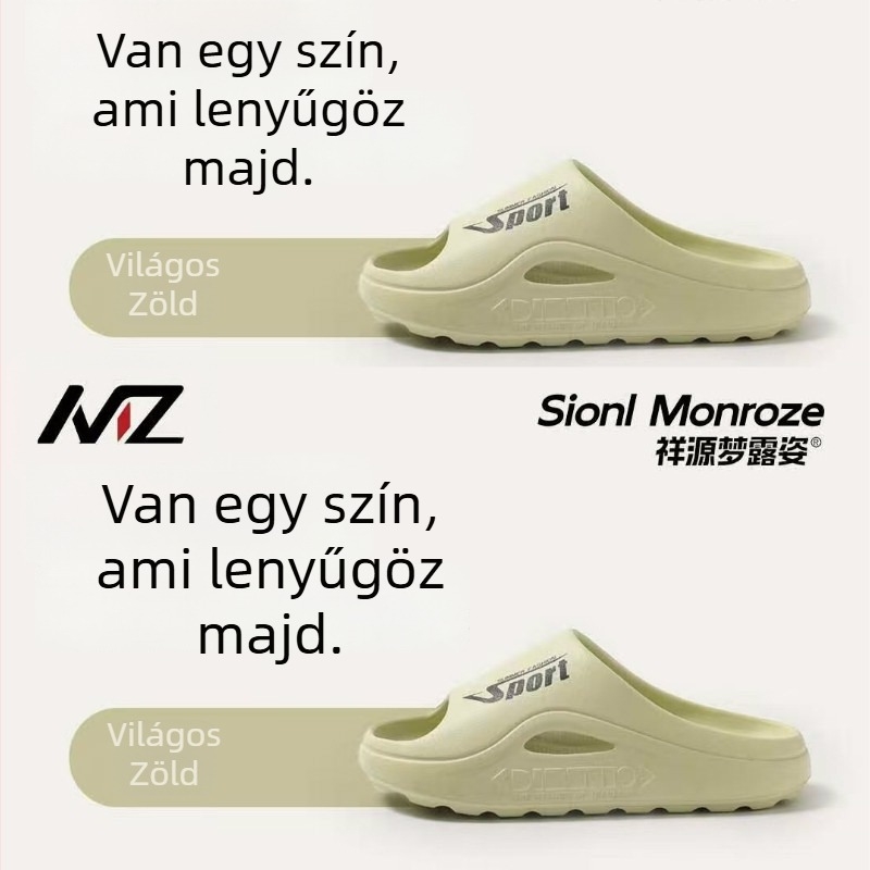 Uniszex nyári slideszandálok, csúszásmentes EVA habból, beltéri és kültéri használatra, kényelmes viselet.