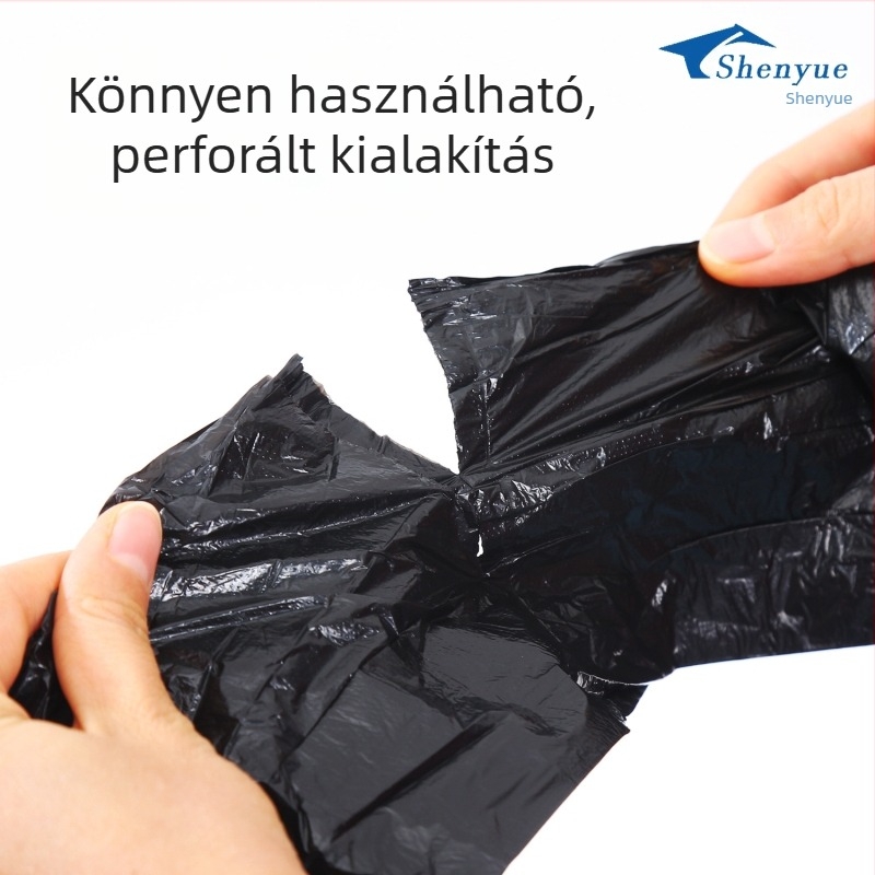 Extra vastag szemeteszsákok, 100 tekercs, gazdaságos csomagolás, otthoni és kereskedelmi használatra, lapos nyílású, egyszer használatos, polietilén