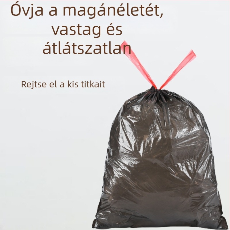 Hurogzáras szemeteszsákok, nagy méretűek és vastagítottak, egyszer használatos műanyag zacskók otthonra, irodára és a konyhára – 100 tekercs