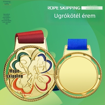 Cinkötvözet érem, kültéri sportok sorozathoz, testre szabható logóval, 65×4 mm méret, díj csapatoknak és rendezvényeknek